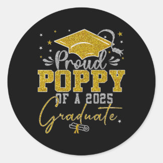 Sticker Rond Pavot Fière D'Un Cl De 2025 Diplômé Pour Diplôme