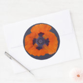 Sticker Rond Pavot orange écarlate 1 (Enveloppe)