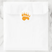 Sticker Rond Paw à ours orange (Sac)