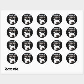 Sticker Rond Paw and Order Special Training Chien and Cat Felin (Feuille)