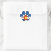Sticker rond Paw Colorado (Sac)