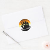 Sticker Rond Paw de la fierté de l'ours (Enveloppe)