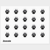 Sticker Rond Paw noir (Feuille)
