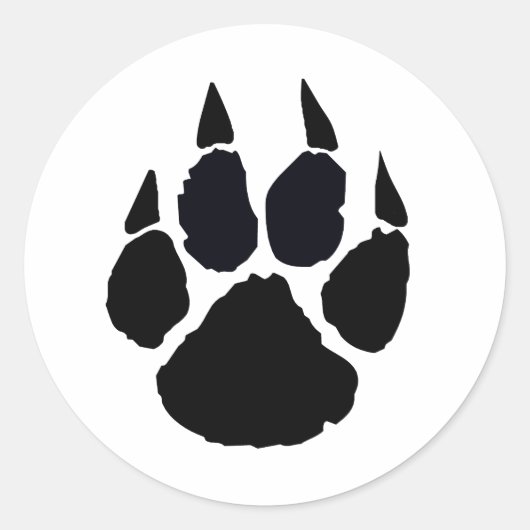Sticker Rond Paw noir (Devant)