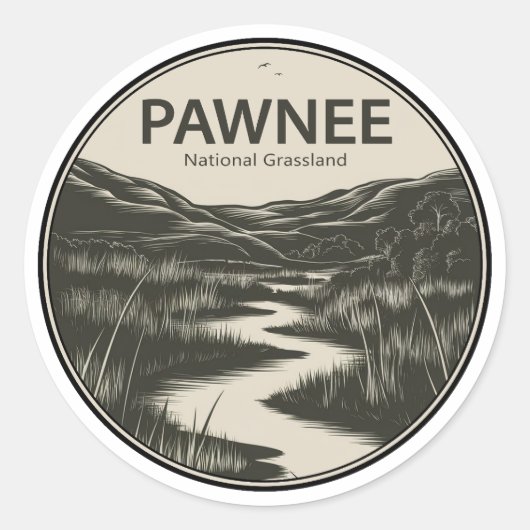Sticker Rond Pawnee National Grassland Colorado stream (Devant)