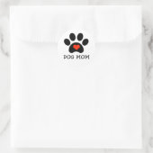 Sticker Rond Pawprint Chien Maman (Sac)