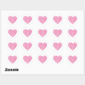 Sticker Rond Paws Coeur Rose (Feuille)