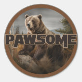 Sticker Rond Pawsome (Devant)
