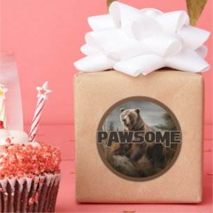 Sticker Rond Pawsome