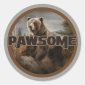 Sticker Rond Pawsome (Devant)