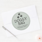 Sticker Rond Pawty Merci de chien moderne (Enveloppe)