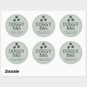 Sticker Rond Pawty Merci de chien moderne (Feuille)