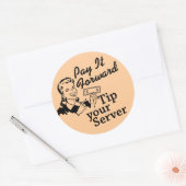 Sticker Rond Payez-le à l'avance, Astuce votre serveur (Enveloppe)