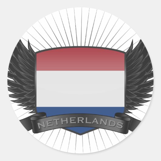STICKER ROND PAYS-BAS (Devant)