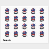 Sticker Rond Pays-Bas Dutch Australian Australia Tree Rots (Feuille)
