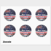 Sticker Rond Pays-Bas Dutch Australian Australia Tree Rots (Feuille)
