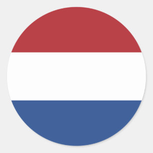 Sticker rond Pays-Bas Flag Classic