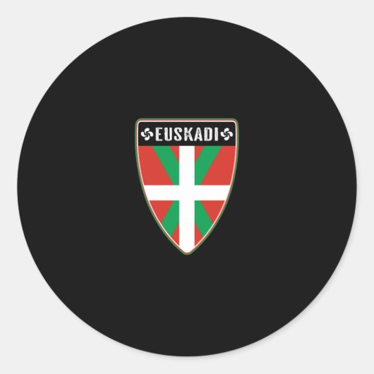Sticker Rond Pays basque d'Euskadi (Devant)