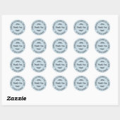 Sticker Rond Pays Bleu Merci artisanal (Feuille)
