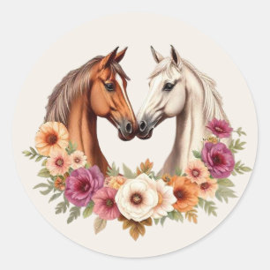 Sticker Rond Pays Chevaux de l'Ouest