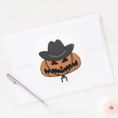 Sticker Rond Pays Citrouille d'Halloween (Enveloppe)