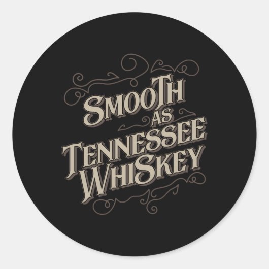 Sticker Rond Pays de Whiskey du Tennessee (Devant)