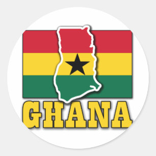 Sticker Rond Pays du pavillon du Ghana