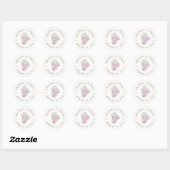 Sticker Rond Pays du vin | Faveur de mariage (Feuille)