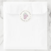 Sticker Rond Pays du vin | Faveur de mariage (Sac)