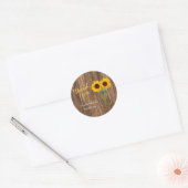 Sticker Rond Pays Sunflower Mason Jar - Merci (Enveloppe)