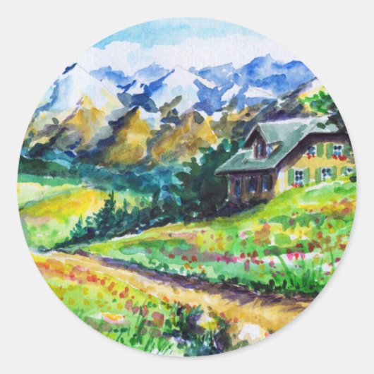 Sticker Rond Paysage (Devant)