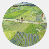 Sticker Rond Paysage à Auvers après la pluie par Vincent van Go (Devant)