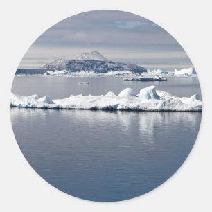 Sticker Rond Paysage antarctique