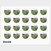 Sticker Rond Paysage d'Andorre (Feuille)
