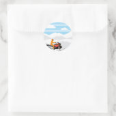 Sticker Rond Paysage de neige (Sac)