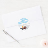 Sticker Rond Paysage de neige (Enveloppe)