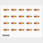 Sticker Rond Paysage de surf (Feuille)