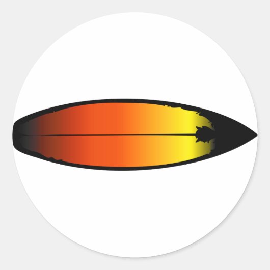 Sticker Rond Paysage de surf (Devant)