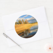 Sticker Rond Paysage de Yellowstone (Enveloppe)