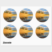 Sticker Rond Paysage de Yellowstone (Feuille)