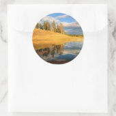 Sticker Rond Paysage de Yellowstone (Sac)