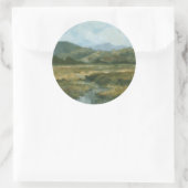 Sticker Rond Paysage d'Impasto III (Sac)