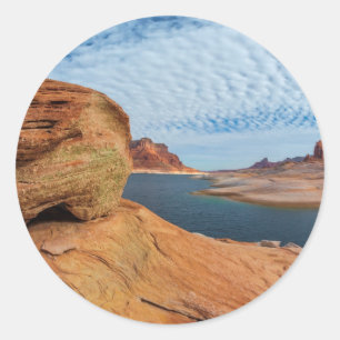 Sticker Rond Paysage du lac Powell