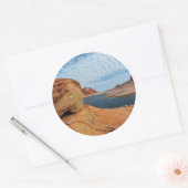 Sticker Rond Paysage du lac Powell (Enveloppe)