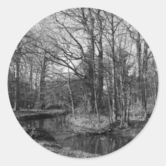 Sticker Rond Paysage du parc - Bute Park, Cardiff (Devant)