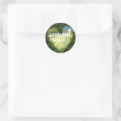 Sticker Rond Paysage Jardin d'entretien de pelouse herbe (Sac)