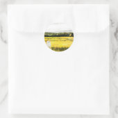 Sticker Rond Paysage jaune (Sac)