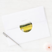 Sticker Rond Paysage jaune (Enveloppe)