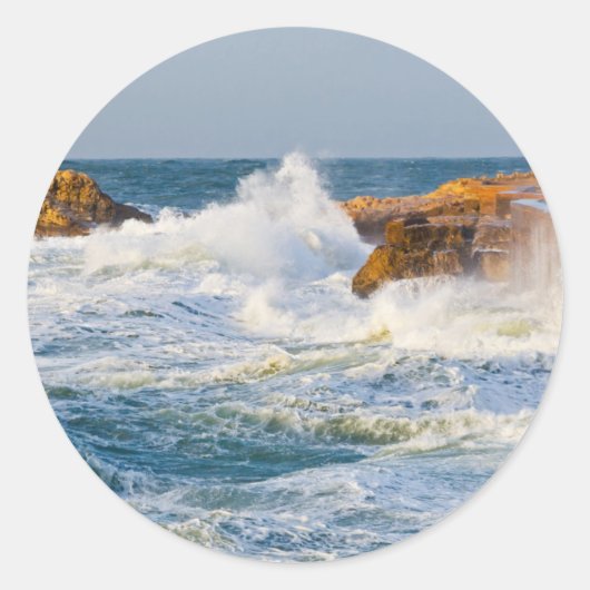 Sticker Rond Paysage marin (Devant)