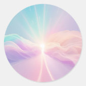 Sticker Rond Paysage naturel paisible et verdoyant - Sérénissim (Devant)